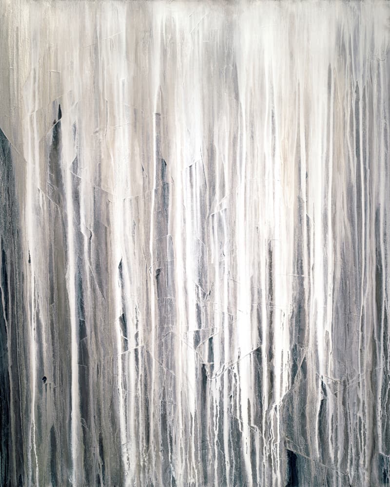 Flowing White Abstract