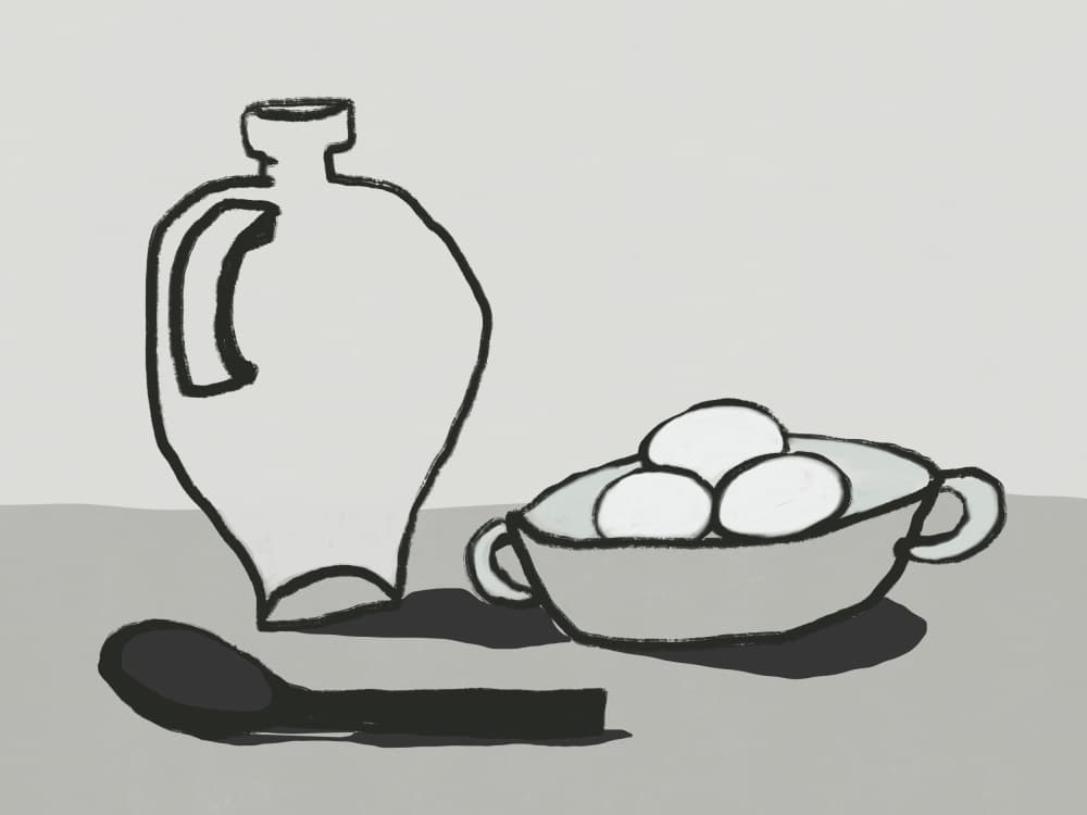Minimalist Kitchen Still Life by Little Dean — canvas wall art