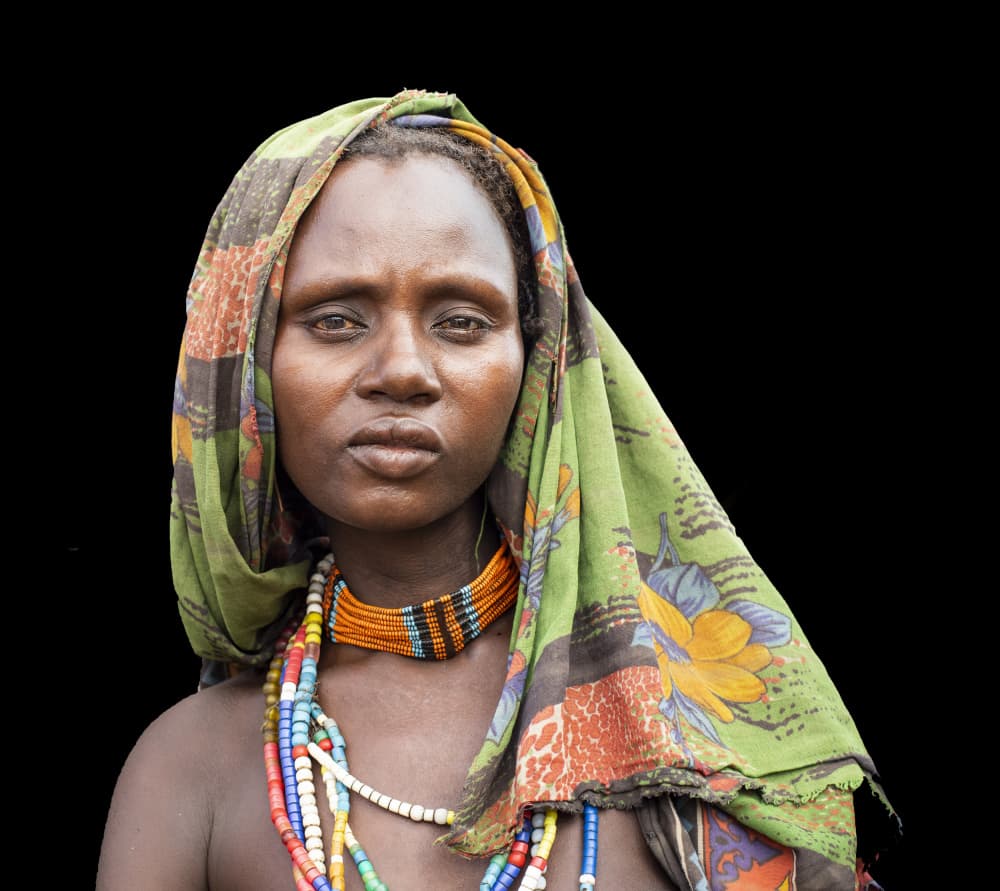 African Woman Portrait by Iris Wiener — canvas wall art