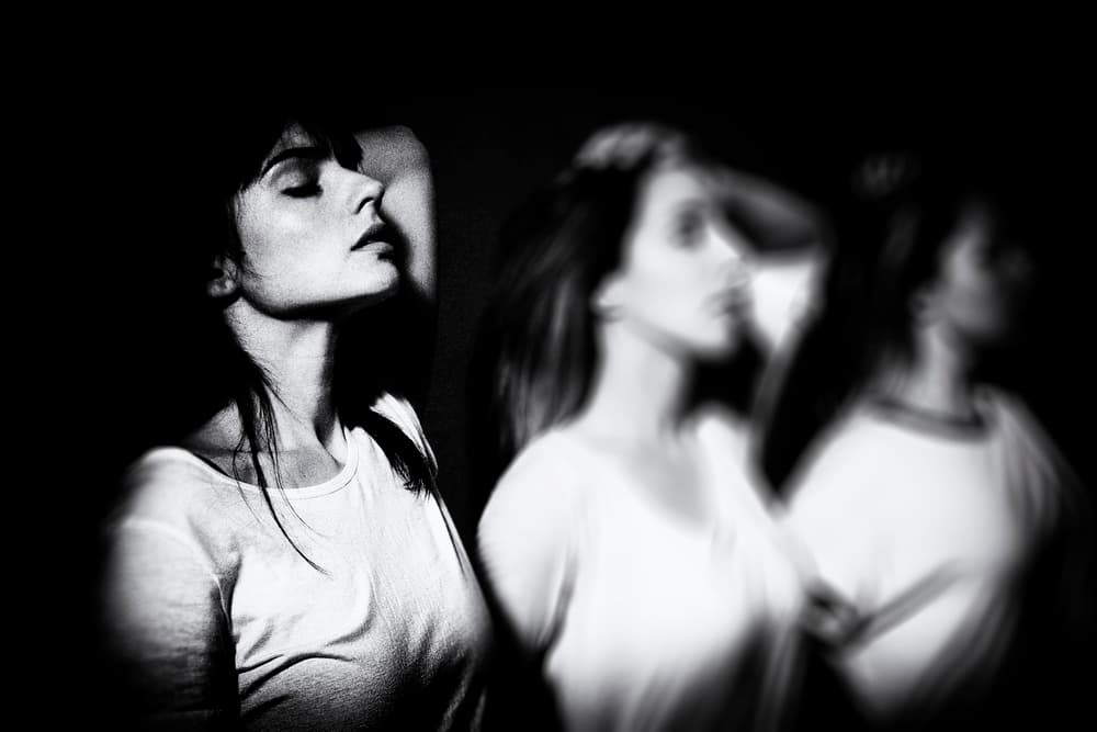 Dreamy Black and White Woman by Paulo Medeiros — canvas wall art