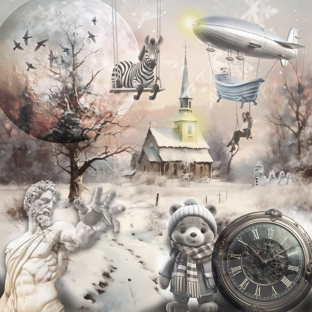 Crazy winter art by Rafal Kulik — canvas wall art