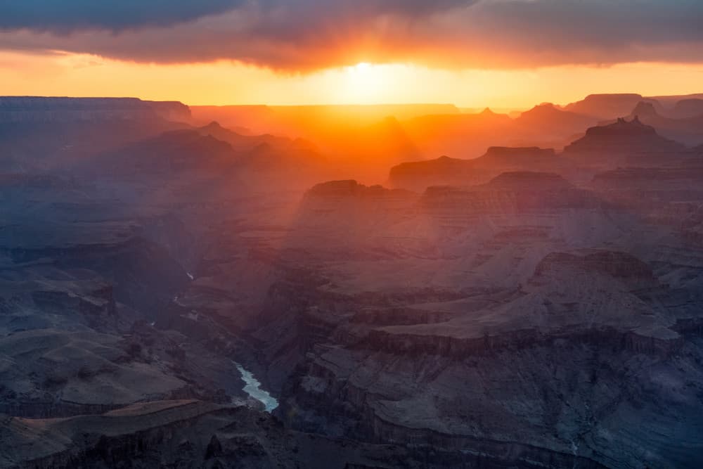 Grand Canyon Golden Sunset by John Fan — canvas wall art