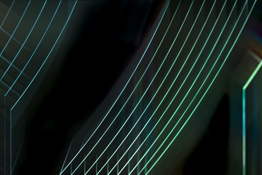 Glowing Geometric Lines by Greetje van Son — canvas wall art