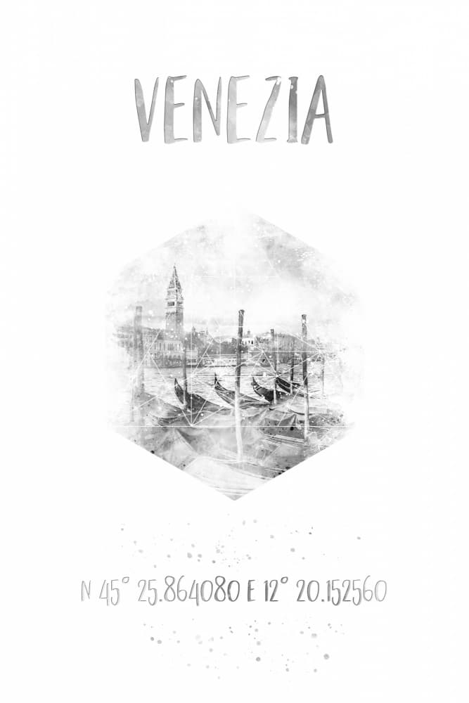 Venice Gondola Sketch by Melanie Viola — canvas wall art