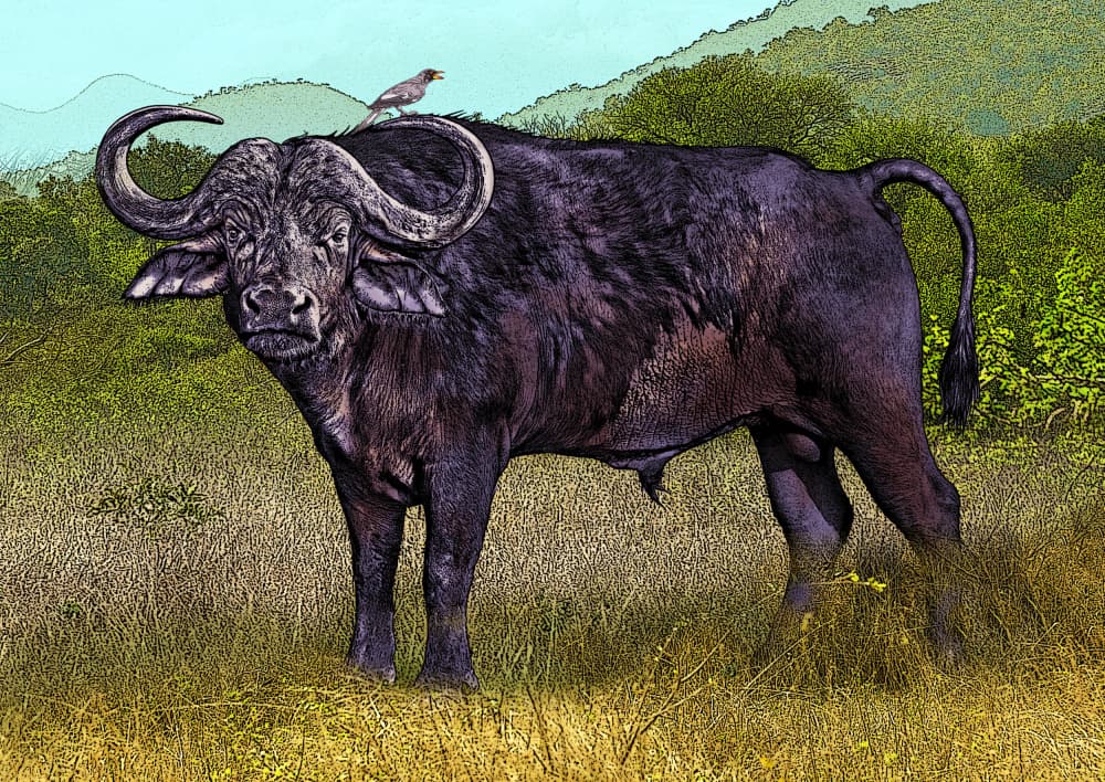 African Buffalo Savanna by Carlo Kaminski — canvas wall art