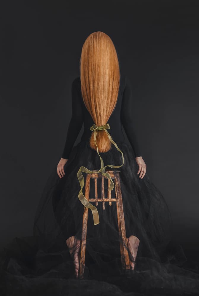 Long Red Hair Ballet by Bettina Tautzenberger — canvas wall art
