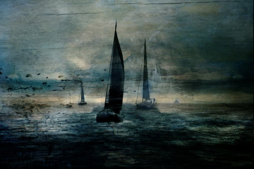 Moody Ocean Race by Natalia — canvas wall art