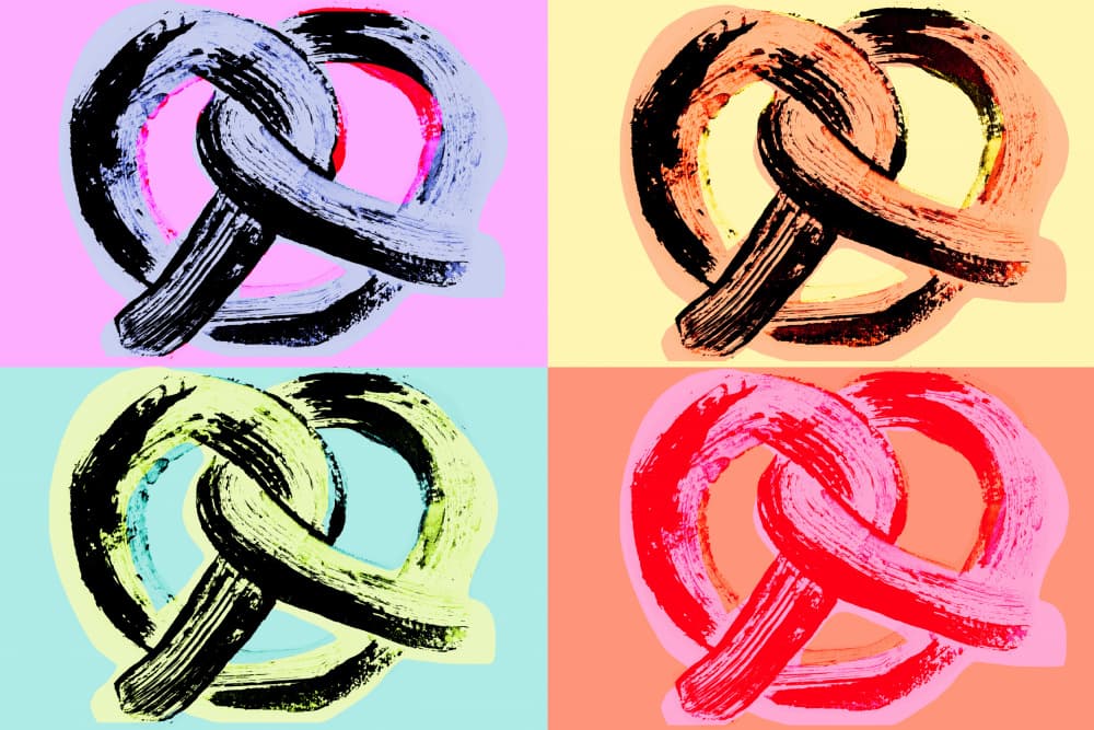 Colorful Pop Art Pretzels by Treechild — canvas wall art
