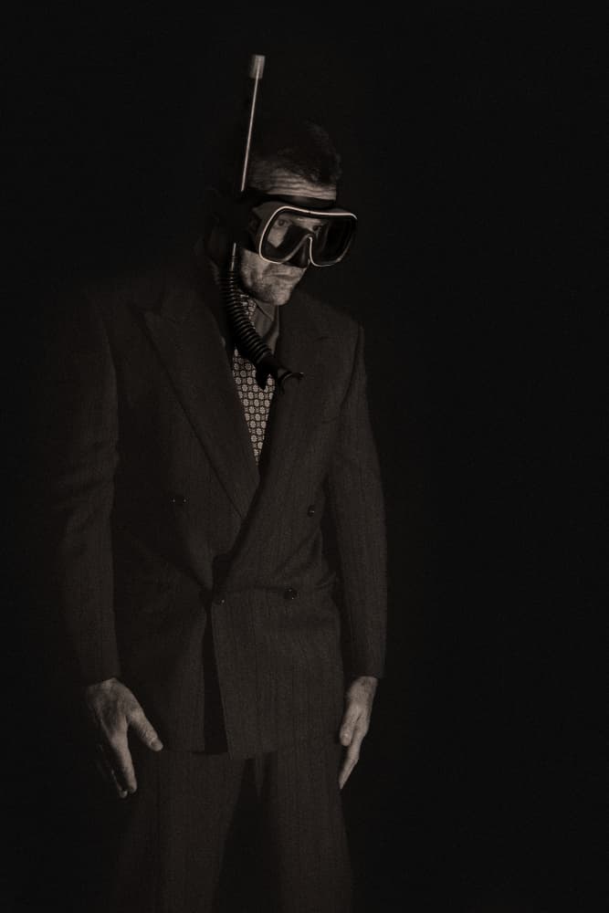 Businessman with Snorkel by Giorgio Toniolo — canvas wall art