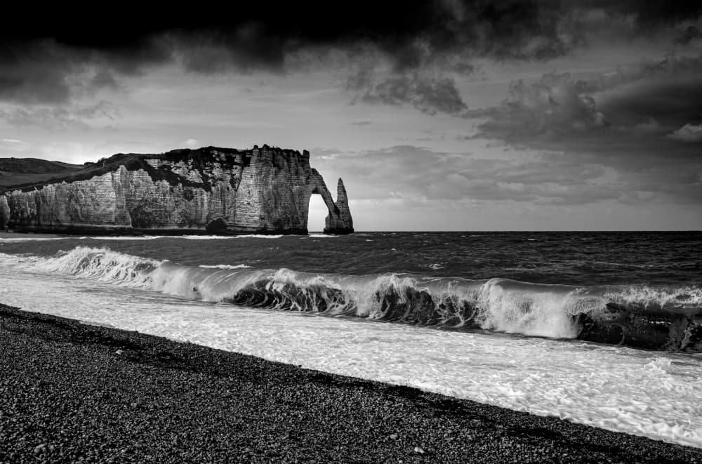Dramatic Sea Cliffs Arch by Ralf Kayser — canvas wall art