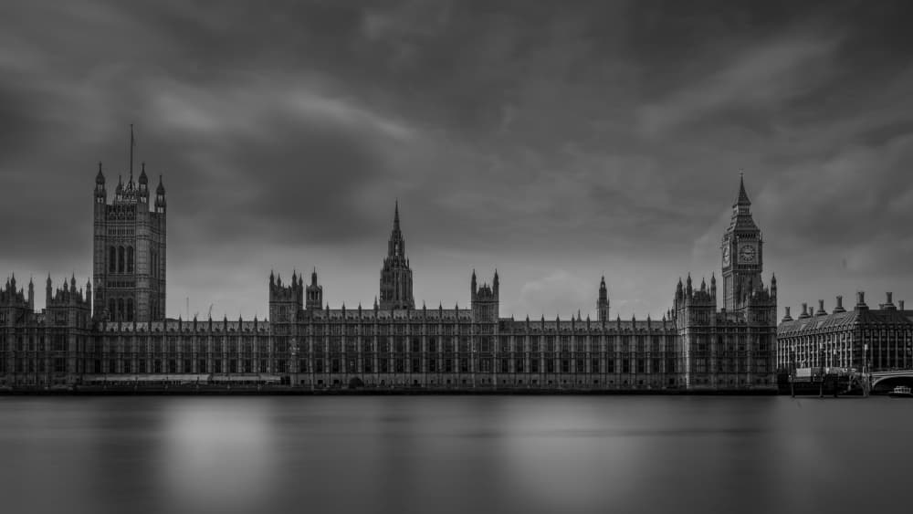 Dramatic Westminster Thames by Robbert Ladan — canvas wall art