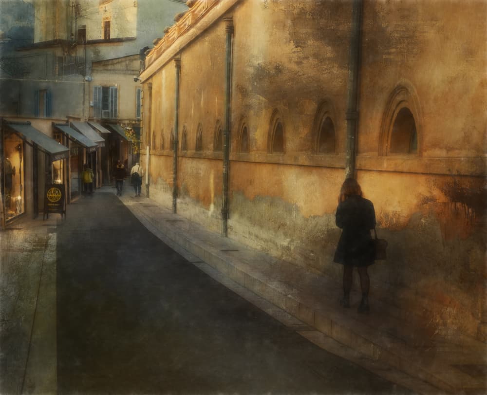 Woman in Old Town by Rachel Pansky — canvas wall art