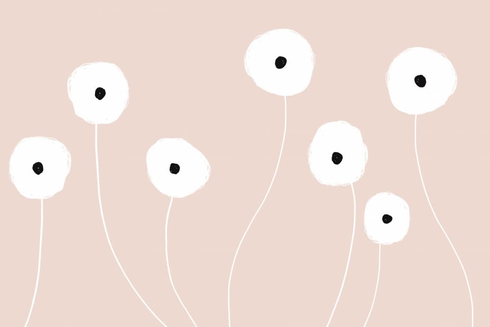 Scandi Flowers by uplusmestudio — canvas wall art