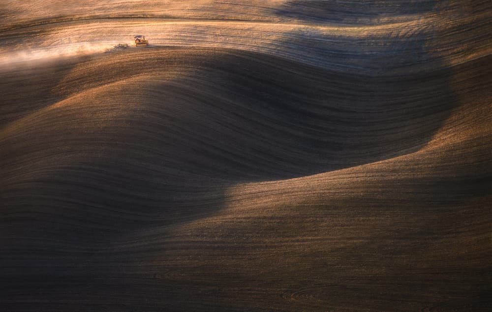 Tractor on Rolling Fields by Peter Svoboda MQEP — canvas wall art
