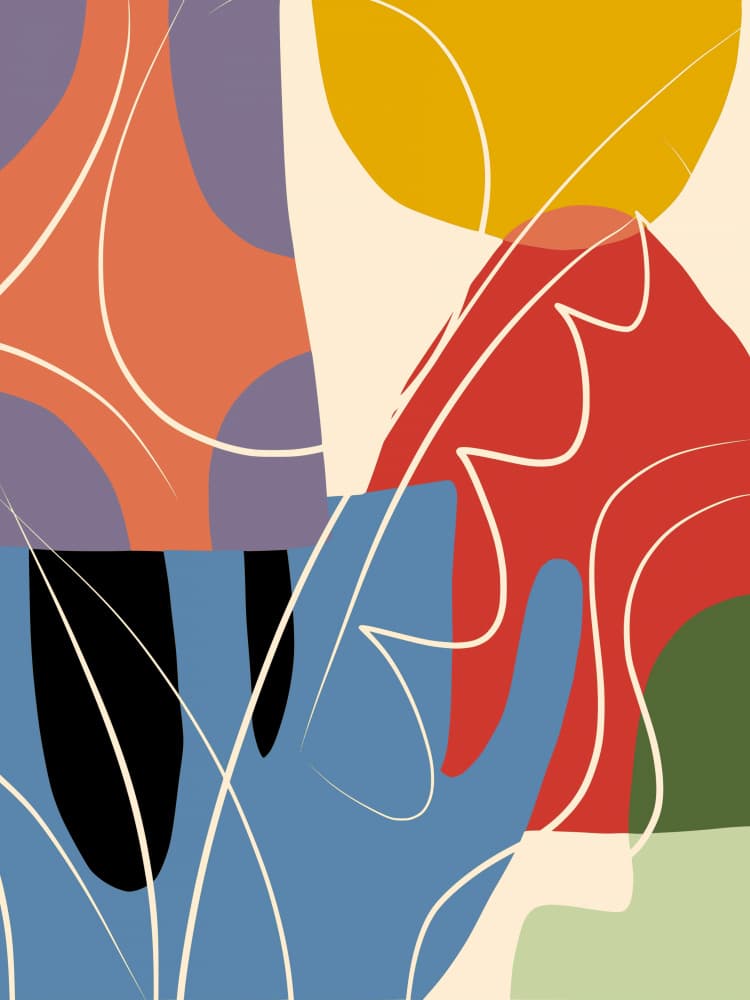 Colorful Organic Abstraction by Little Dean — canvas wall art