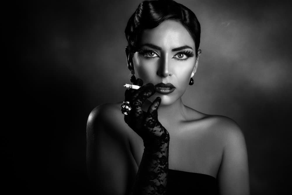 Classic Glamour Portrait by Peppe Tambè — canvas wall art