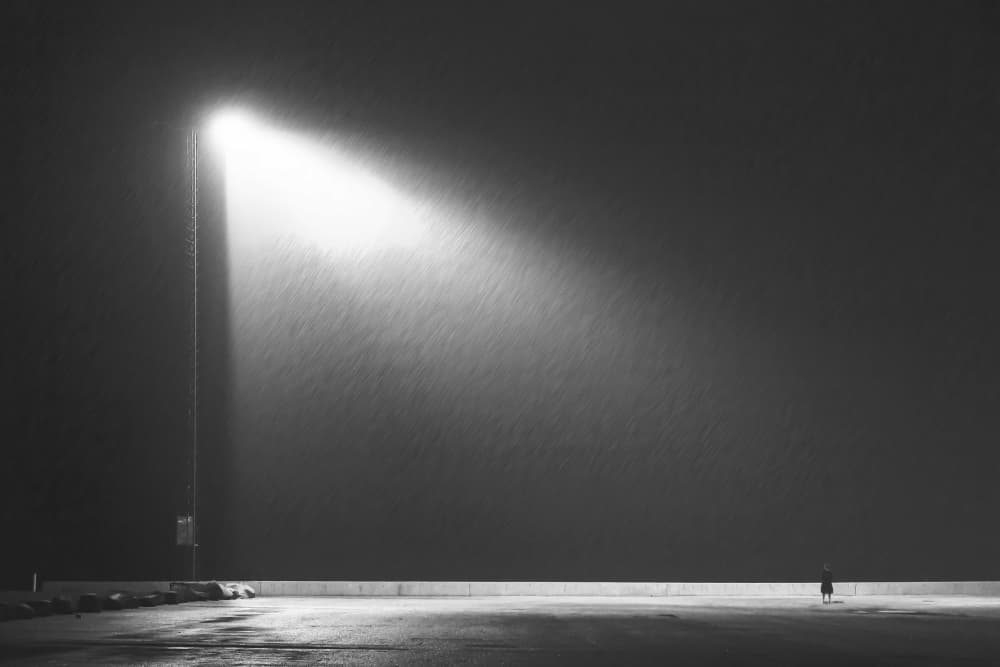 Night Rain Solitude by Leif Løndal — canvas wall art