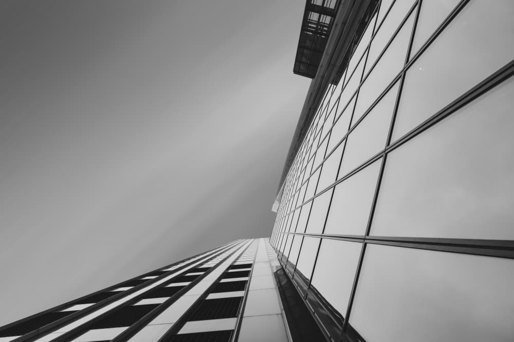Upward Skyscraper View by Fred Louwen — canvas wall art