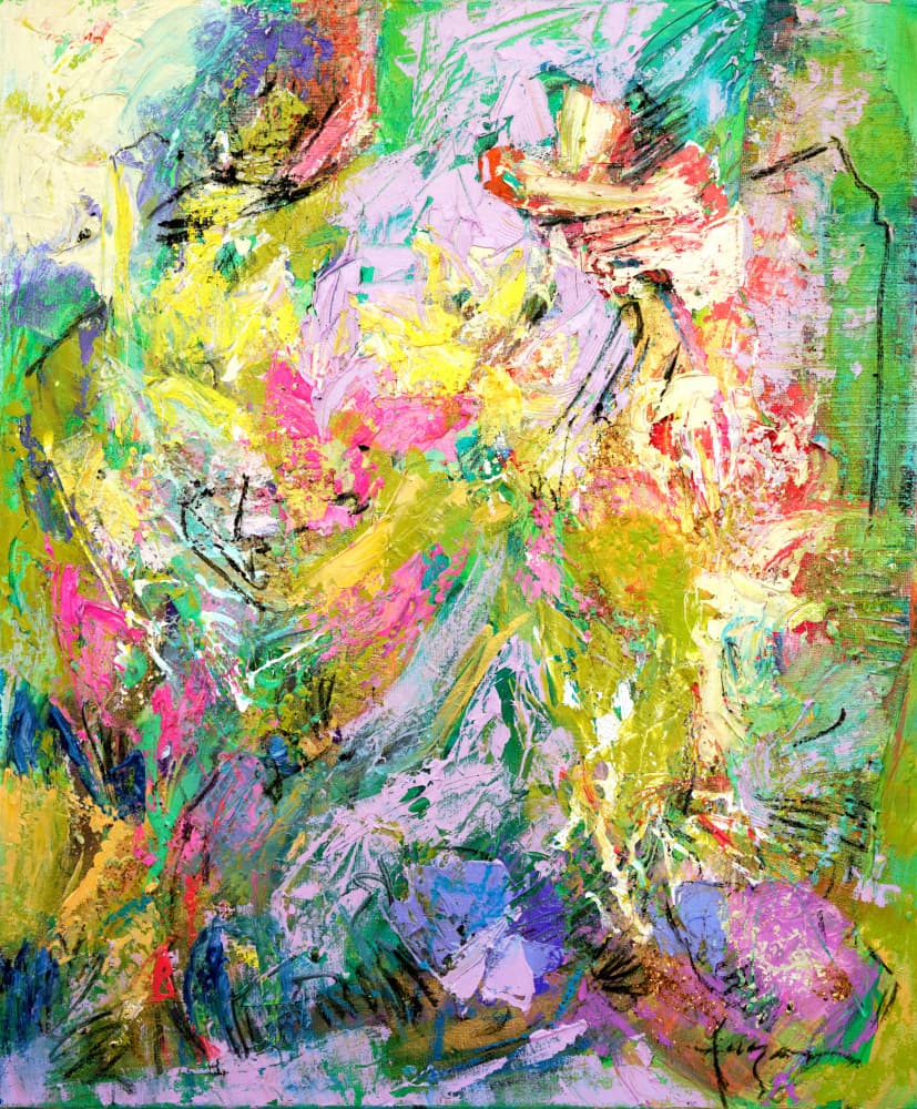 Brilliant Bloom Scape by Dorothy Fagan — canvas wall art