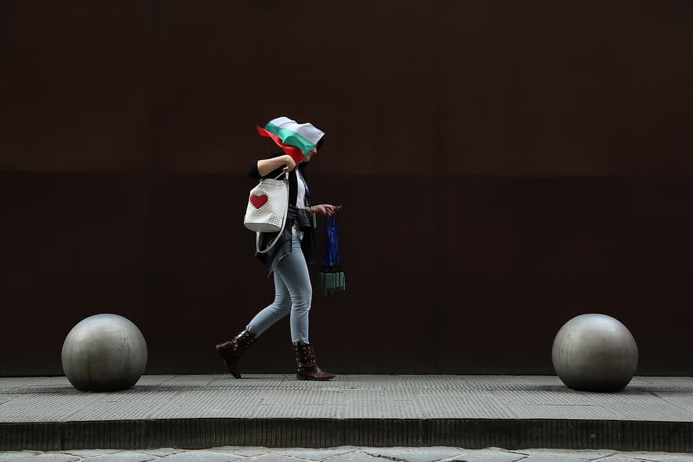 Urban Stroll Red Heart by Francesco Martinelli — canvas wall art