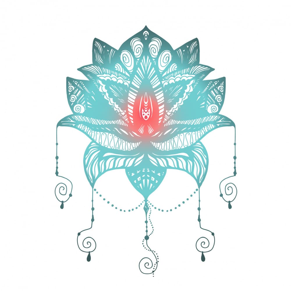Glowing Lotus Flower by Marika Barsrsind — canvas wall art