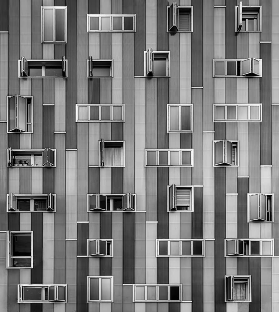 Modern Window Patterns by Enrique Rodriguez de Mingo — canvas wall art