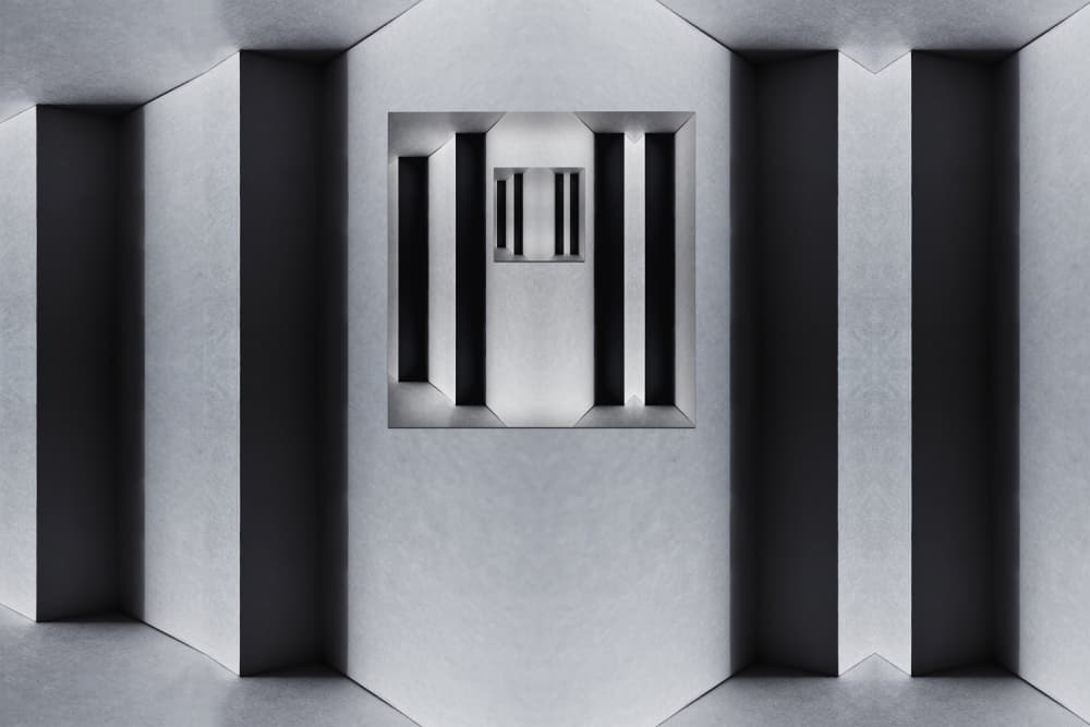 Stark Geometric Interior by Jutta Kerber — canvas wall art