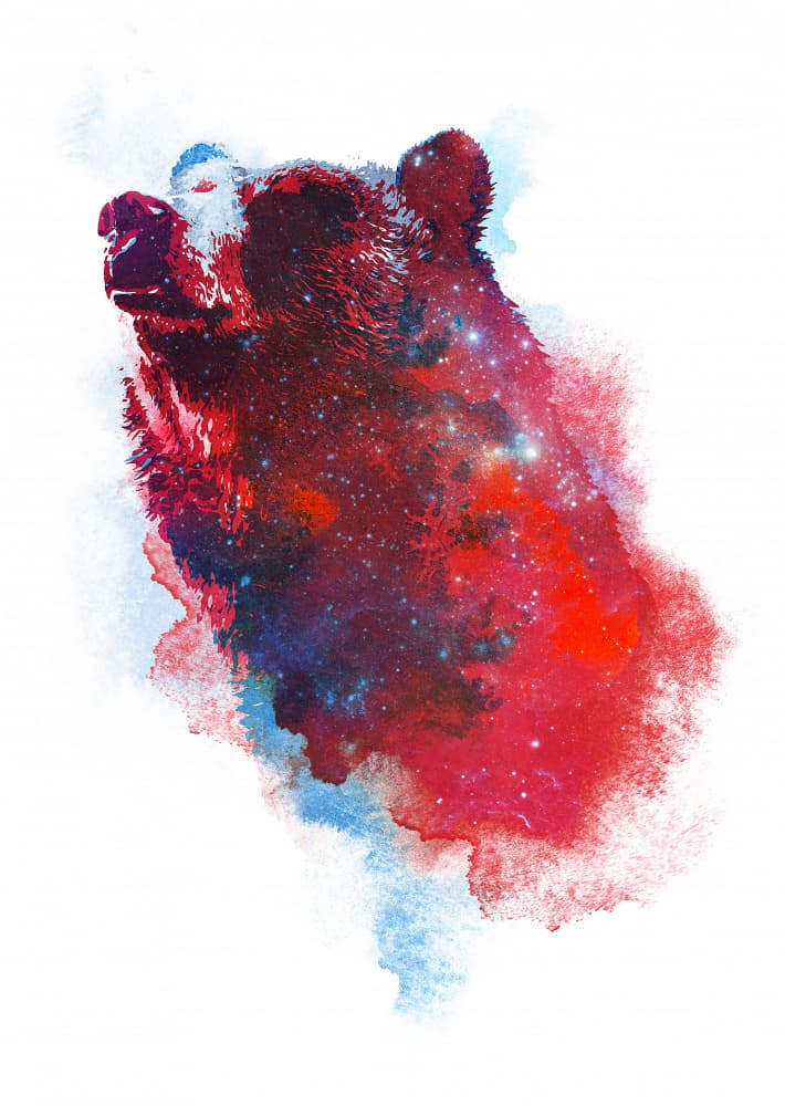 Cosmic Bear Spirit by Robert Farkas — canvas wall art