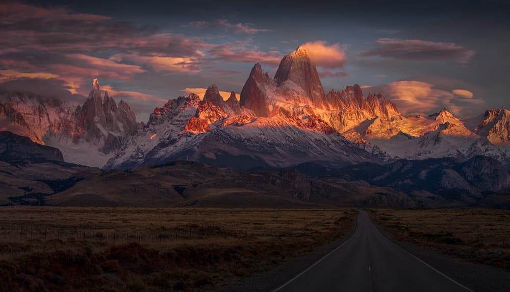 Golden Patagonia Sunset by Peter Svoboda MQEP — canvas wall art