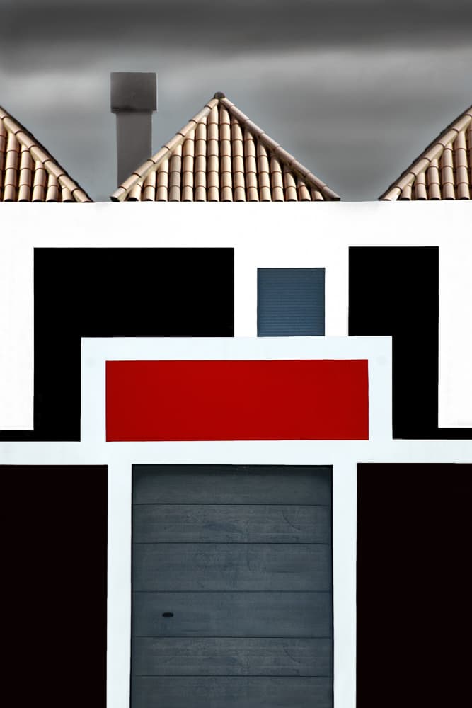 Geometric Building Facade by Elena Arjona — canvas wall art
