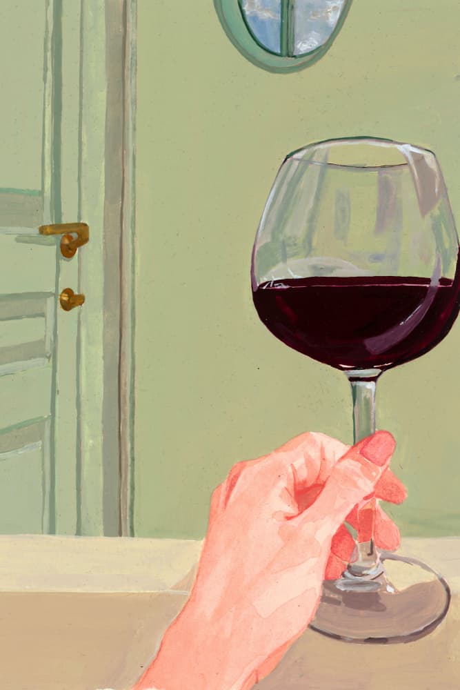 Relaxing Wine Moment by Sophia Novosel — canvas wall art