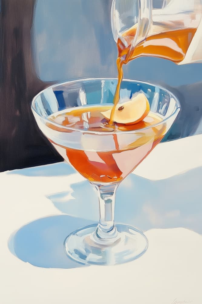 Refreshing Cocktail Pour by Melloi Art Prints — canvas wall art