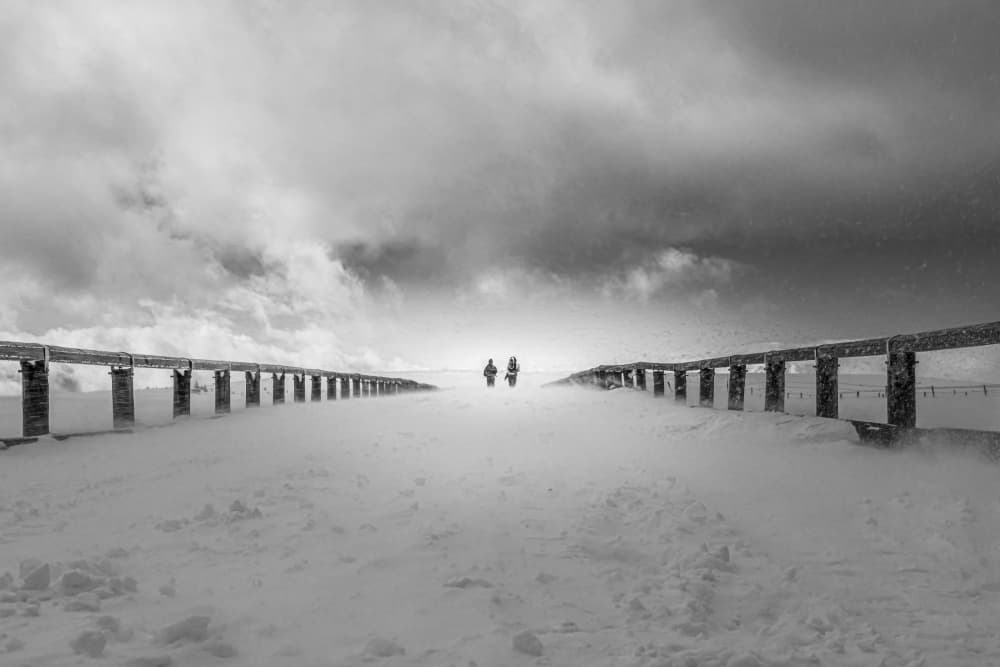 Distant Winter Walk by Yuusuke Hisamitsu — canvas wall art
