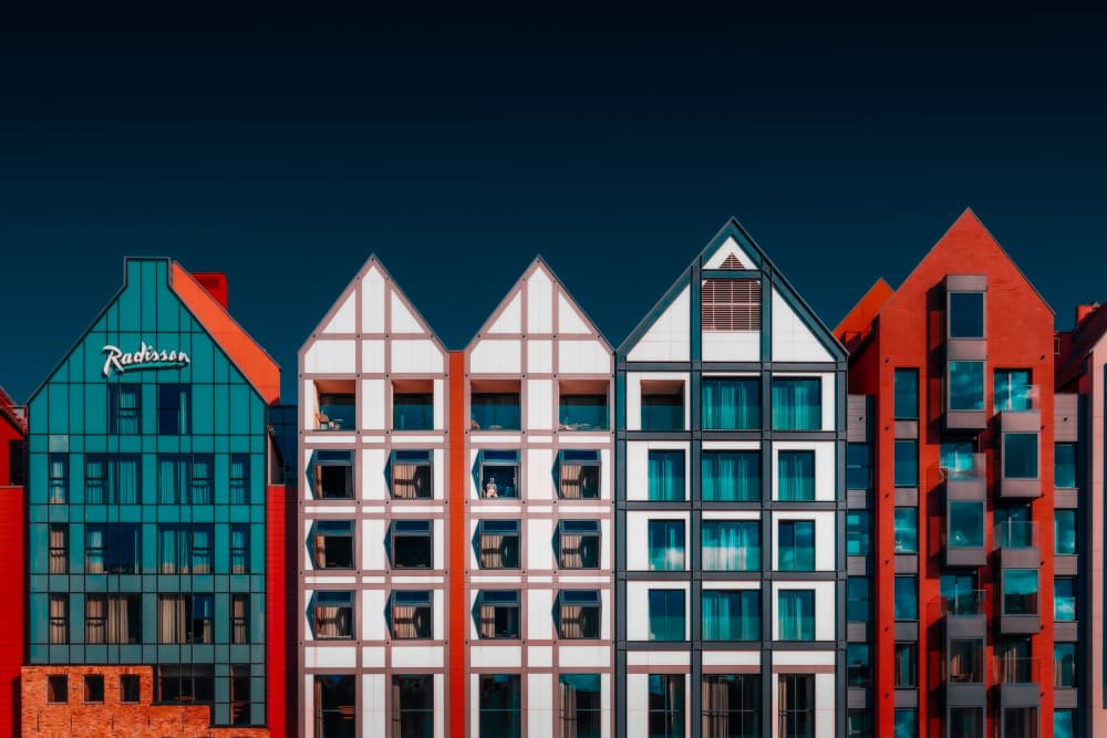 Vibrant City Gables by Rico Cavallo — canvas wall art
