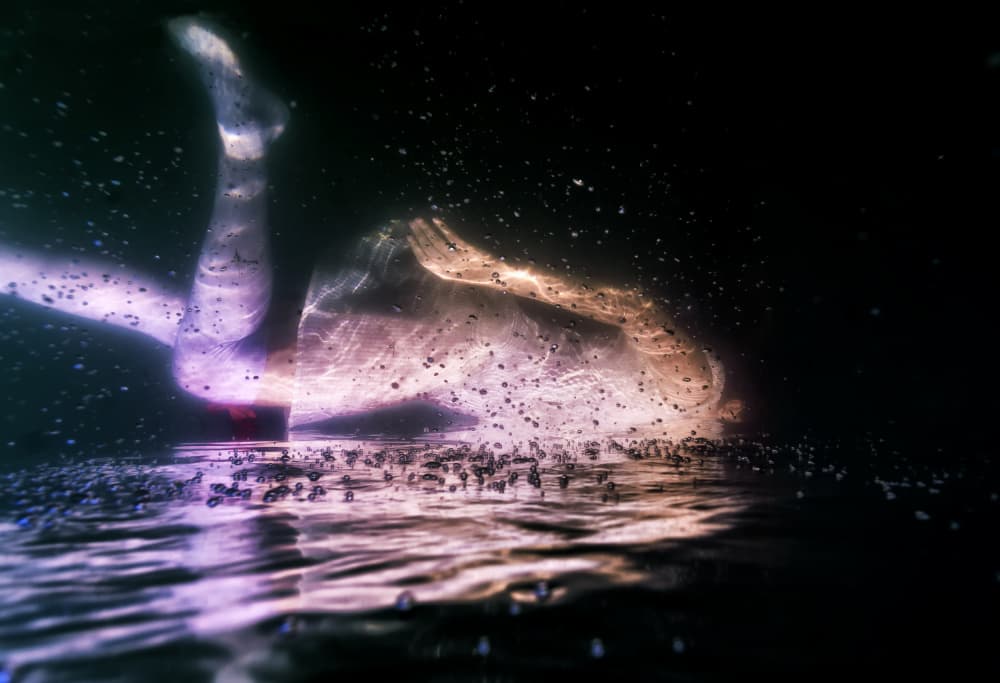 Ethereal Swimmer in Water by Petr Kleiner — canvas wall art
