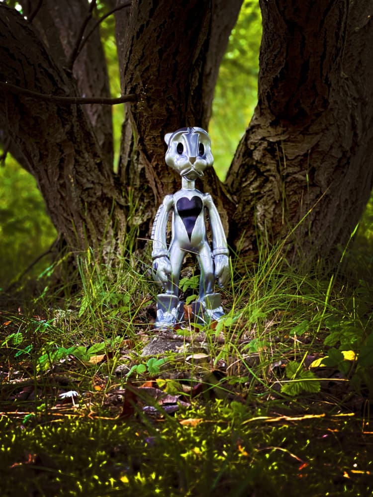 Mysterious Woodland Robot by Guldhart — canvas wall art
