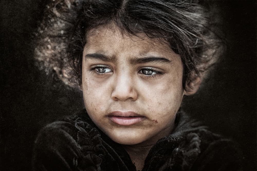 Young Girl's Gaze by Mohammed Sattar — canvas wall art