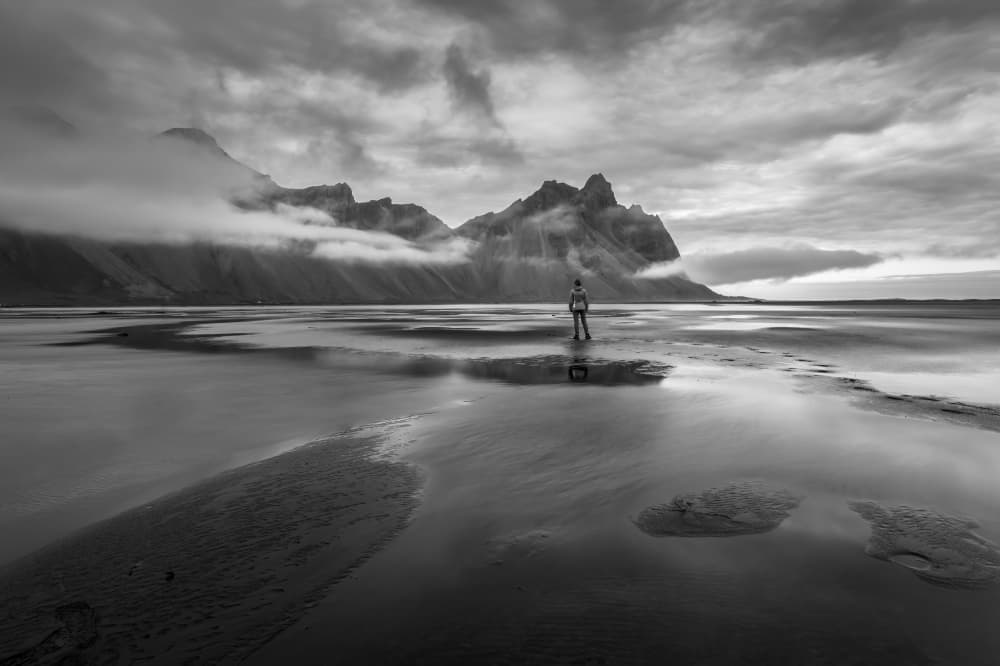 Dramatic Mountain Solitude by Irene Wu — canvas wall art