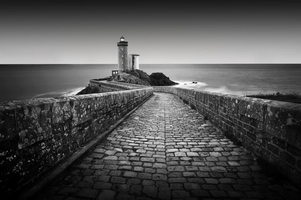 Solitary Lighthouse Path by Jan Scheunders — canvas wall art