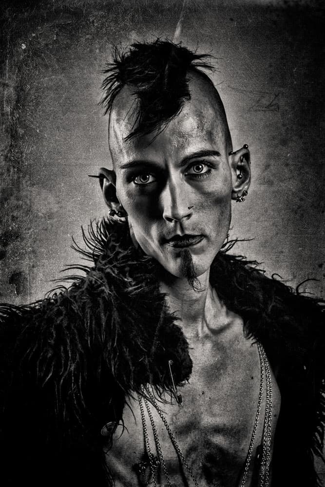 Dark Elf Portrait by mario lotzin / uwe friessner — canvas wall art