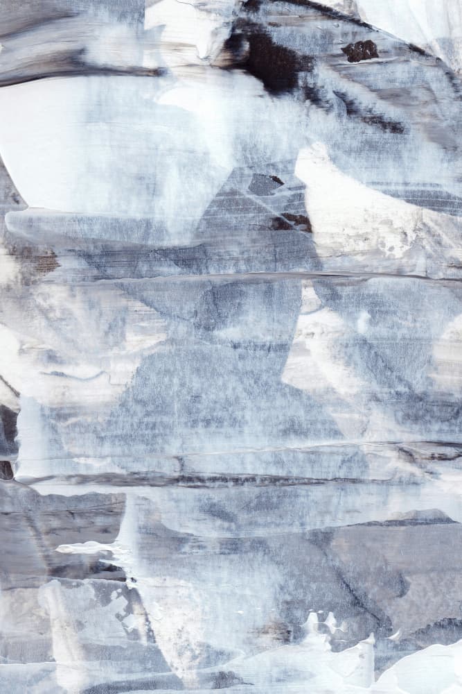 Brushstrokes in Shades of Gray Blue and White by uplusmestudio — canvas wall art