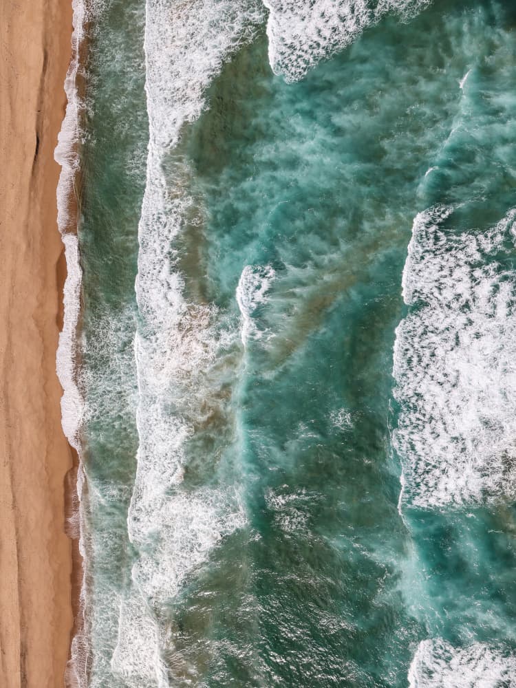 Waves Embrace Shore by Shot by Clint — canvas wall art