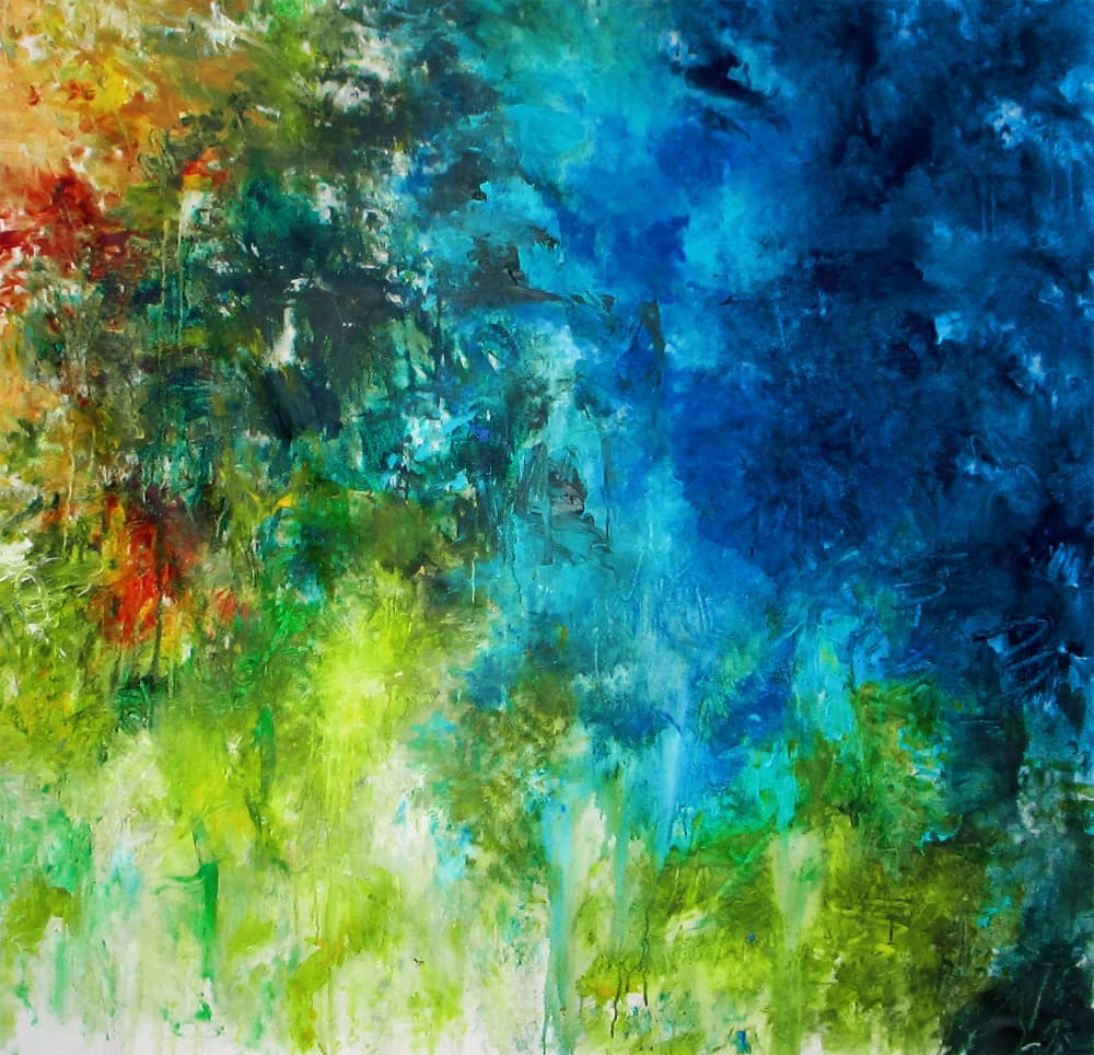 Vibrant Abstract Nature by Ron Halfant — canvas wall art