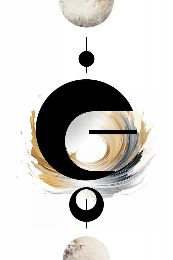 Cosmic Gold G by Rafal Kulik — canvas wall art
