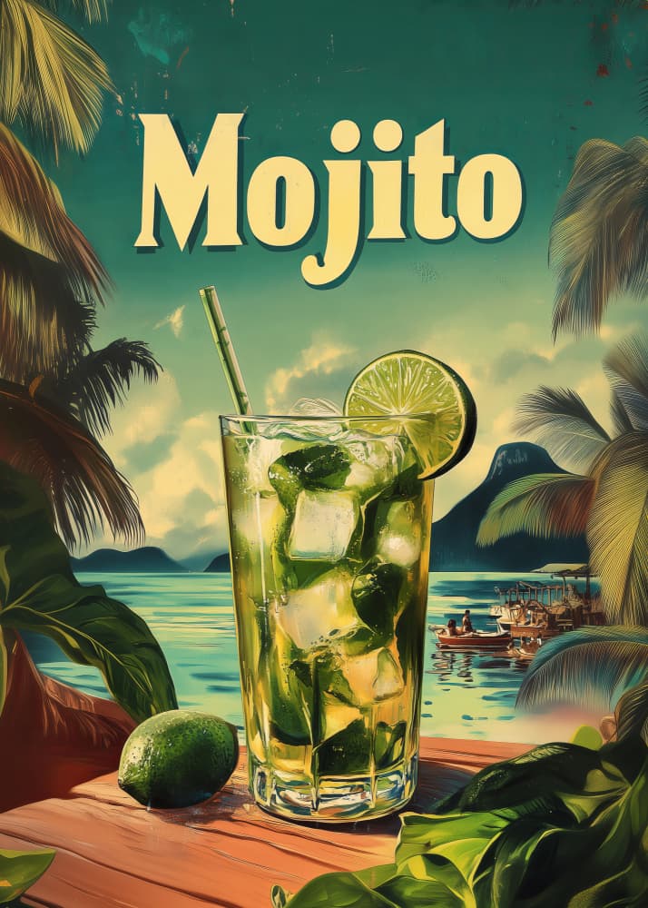 Mojito Island Escape by Andreas Magnusson — canvas wall art