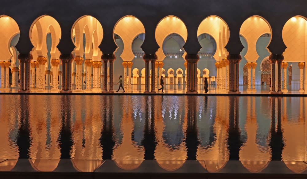 Twilight Archway Reflections by Amihay Shraga — canvas wall art