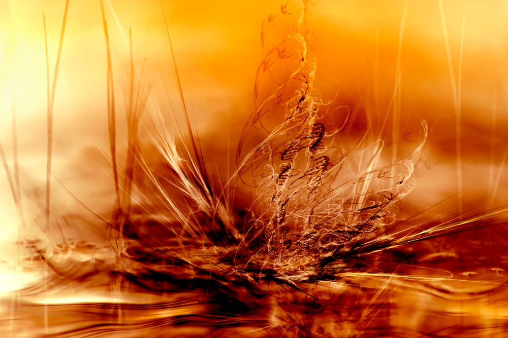 Vibrant Fiery Flow by Willy Marthinussen — canvas wall art