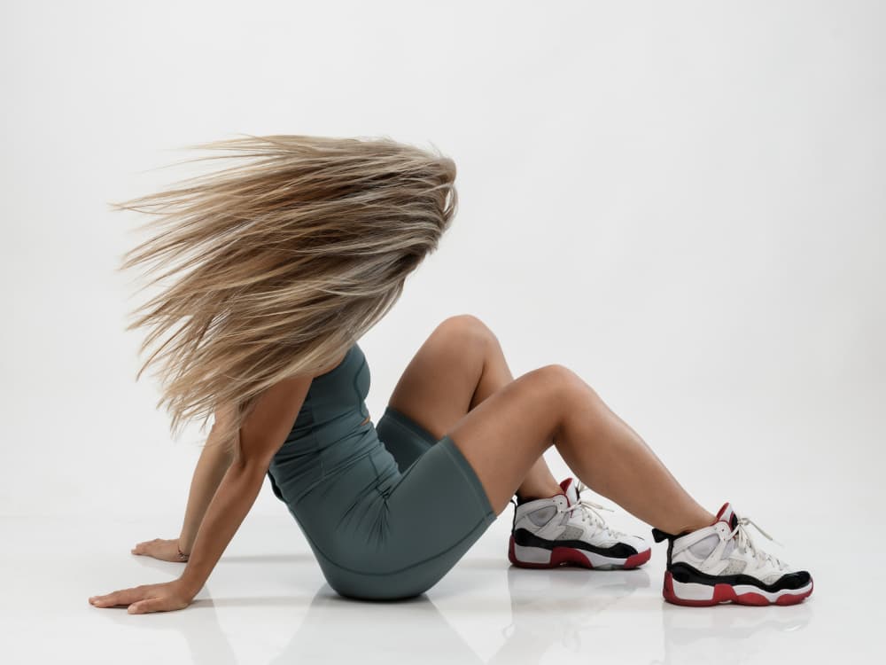 Fitness Hair Flip by Rostovskiy Anton — canvas wall art