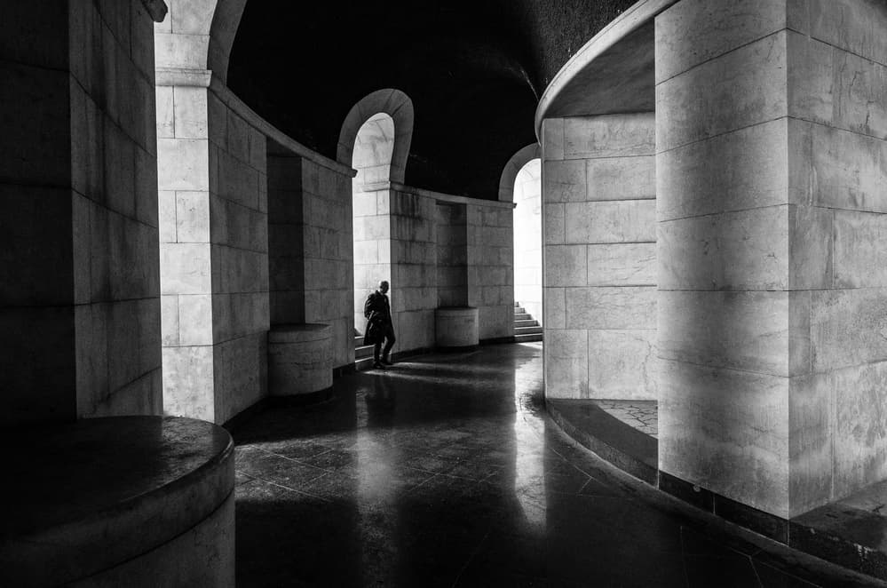 Solitary Figure Archway by Flavio Bertazzi — canvas wall art