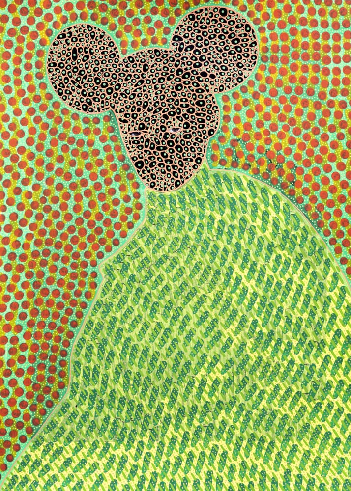 Whimsical Dotted Mouse by Naomi Vona — canvas wall art